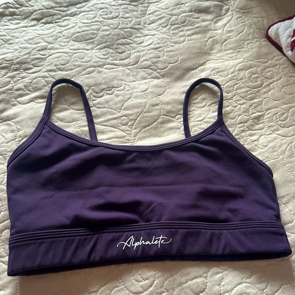 Alphalete Purple Sports Bra Seamless Comfort